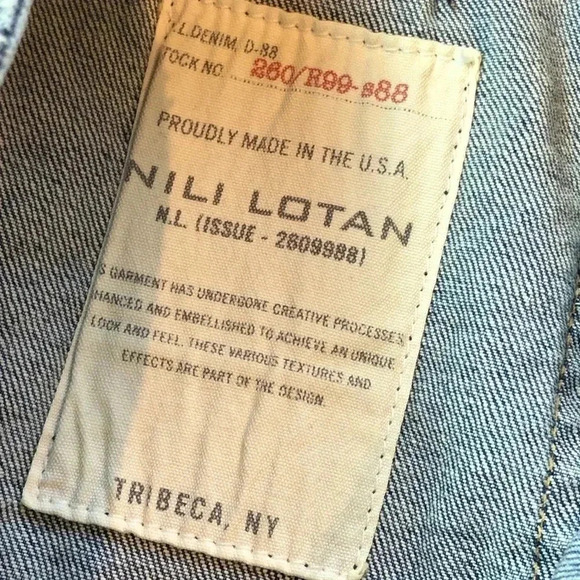 Nili Lotan Romance Lace Up Denim Jean Shorts Faded Wash Size 25 - Picture 6 of 12